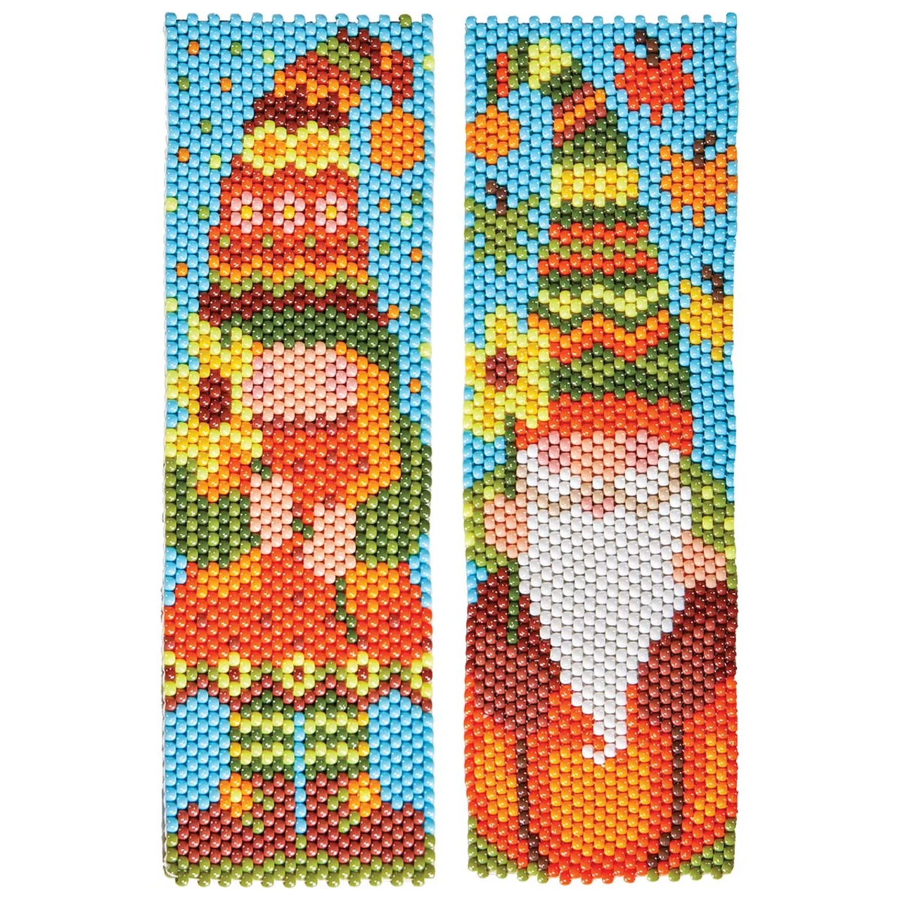 Herrschners Pumpkin & Sunflower Gnome, Set Of 2 Pony Bead Kit 1 Herrschners Pumpkin & Sunflower Gnome, Set Of 2 Pony Bead Kit
