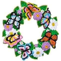 Bucilla Butterfly Garden Wreath Felt & Sequin Kit