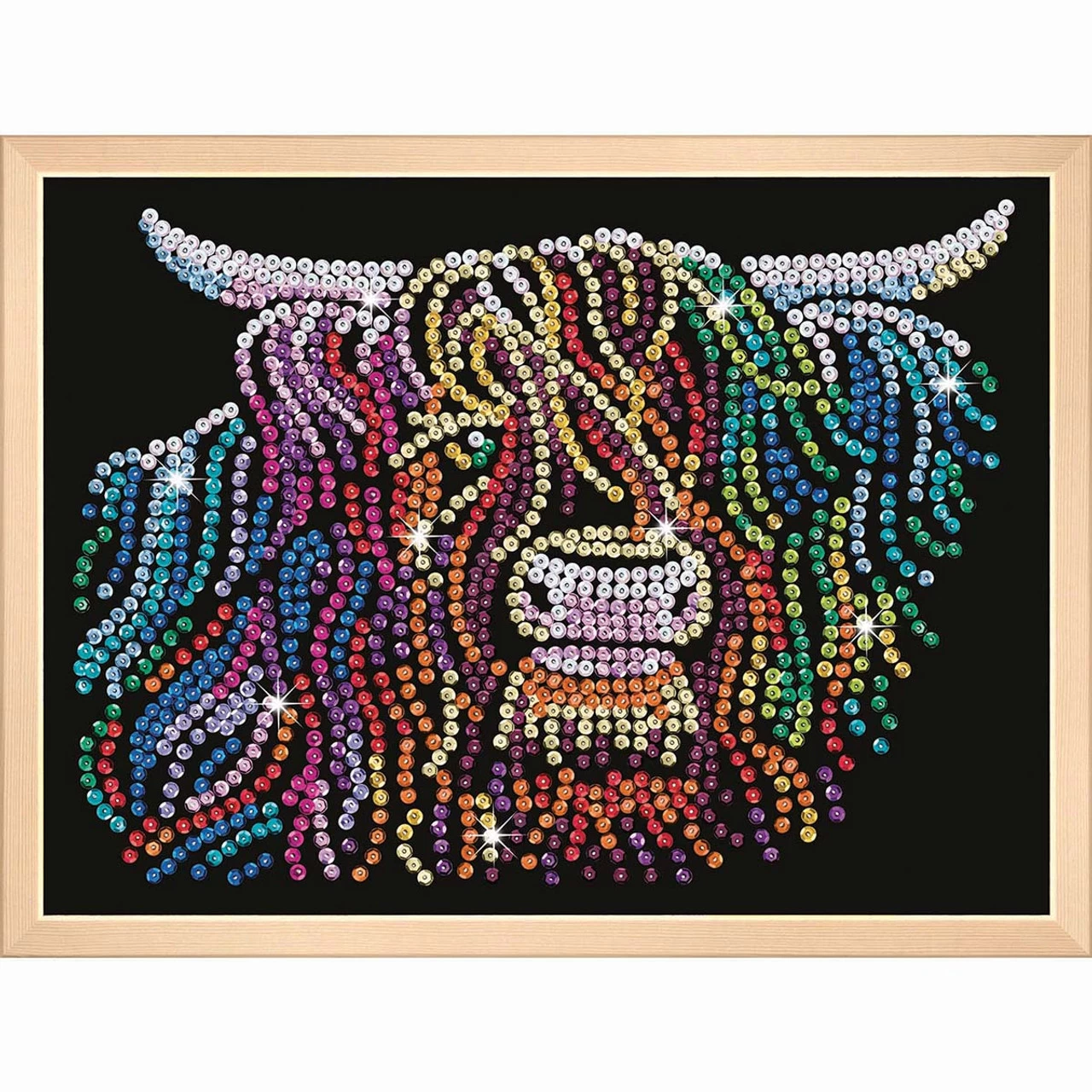 KSG Crafts Highland Cow Sequin Kit 1 KSG Crafts Highland Cow Sequin Kit