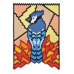 Herrschners Stained Glass Blue Jay Pony Bead Kit