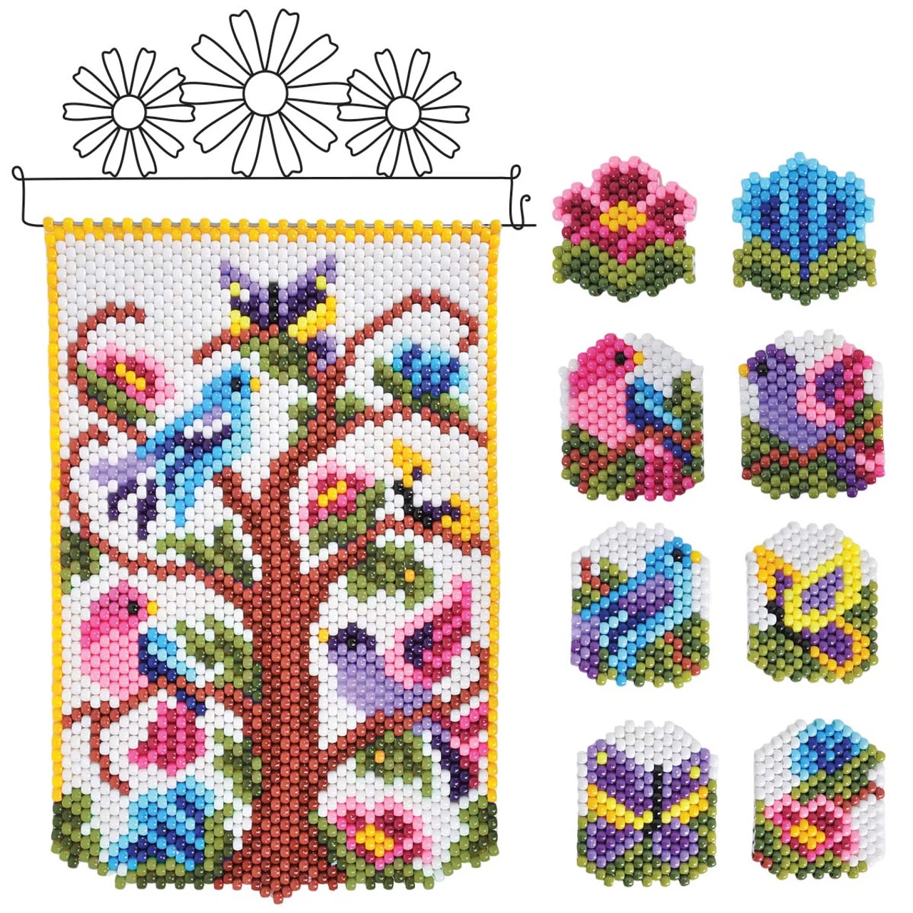Herrschners Tree Of Life Banner & Ornaments, Set Of 2 Pony Bead Kit 1 Herrschners Tree Of Life Banner & Ornaments, Set Of 2 Pony Bead Kit