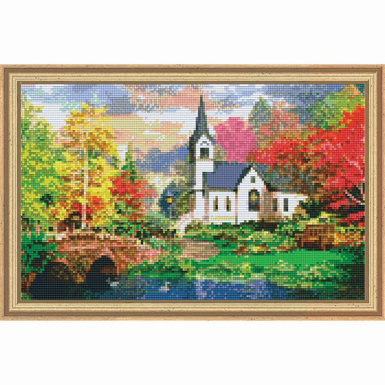 PixelHobby Autumn Church Mosaic Art Kit 1 PixelHobby Autumn Church Mosaic Art Kit