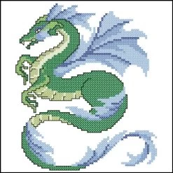 Herrschners Dragon Quilt Blocks Stamped Cross-Stitch