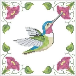 Herrschners Hummingbird Flutter Stamped Cross-Stitch