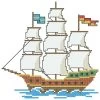 Herrschners Setting Sail Quilt Blocks Stamped Cross-Stitch