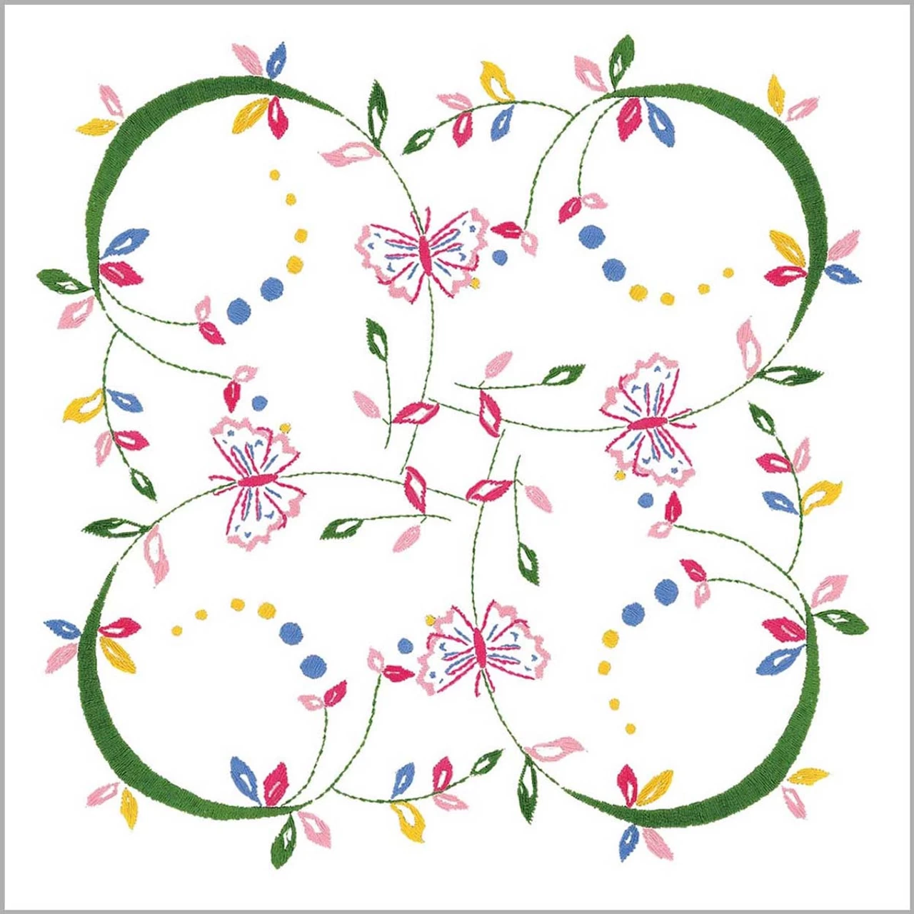 Herrschners Butterfly Wings Quilt Blocks Stamped Embroidery 2 Herrschners Butterfly Wings Quilt Blocks Stamped Embroidery - Image 2