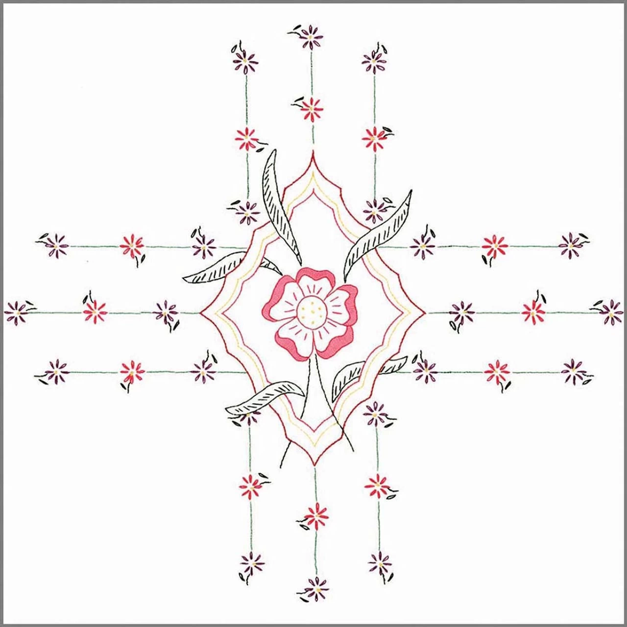 Herrschners Eloise Quilt Blocks Stamped Embroidery 2 Herrschners Eloise Quilt Blocks Stamped Embroidery - Image 2