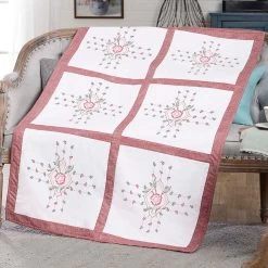Herrschners Eloise Quilt Blocks Stamped Embroidery