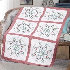 Herrschners Charlotte Quilt Blocks Stamped Cross-Stitch Or Stamped Embroidery