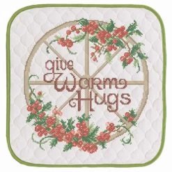 Herrschners Warm Hugs Wall Hanging Stamped Cross-Stitch