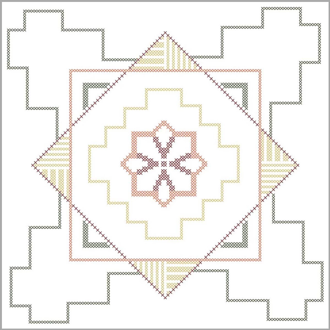 Herrschners Nora Quilt Blocks Stamped Cross-Stitch 2 Herrschners Nora Quilt Blocks Stamped Cross-Stitch - Image 2