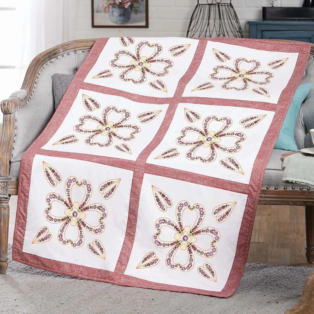 Herrschners Georgia Quilt Blocks Stamped Embroidery 1 Herrschners Georgia Quilt Blocks Stamped Embroidery