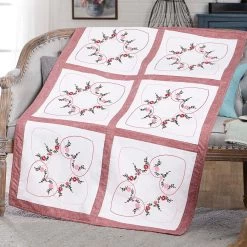 Herrschners Juliet Quilt Blocks Stamped Embroidery