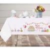 Herrschners Happy Birthday Table Linens Stamped Cross-Stitch