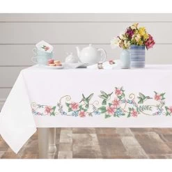 Herrschners Hummingbird Tablecloth Stamped Cross-Stitch