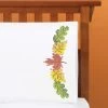 Herrschners Autumn Leaves Pillowcase Pair Stamped Cross-Stitch
