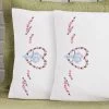 Herrschners Beverly Pillowcase Pair Stamped Embroidery