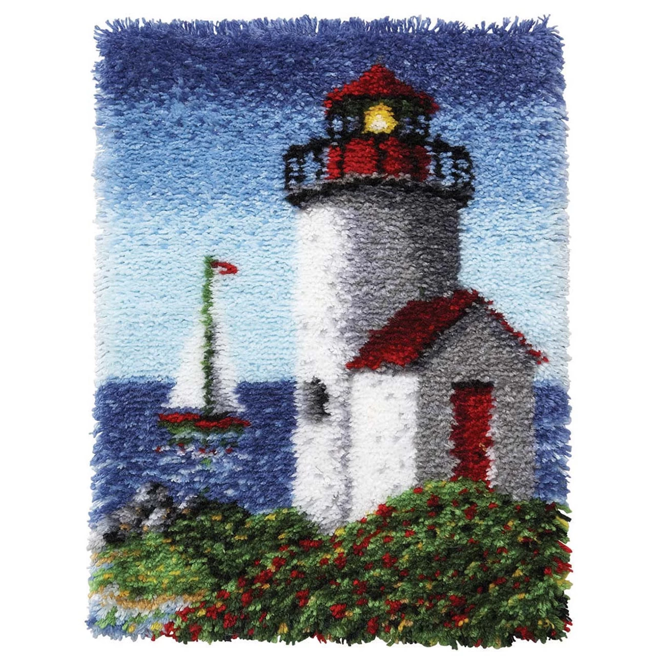 Herrschners White Lighthouse Latch Hook Kit 1 Herrschners White Lighthouse Latch Hook Kit