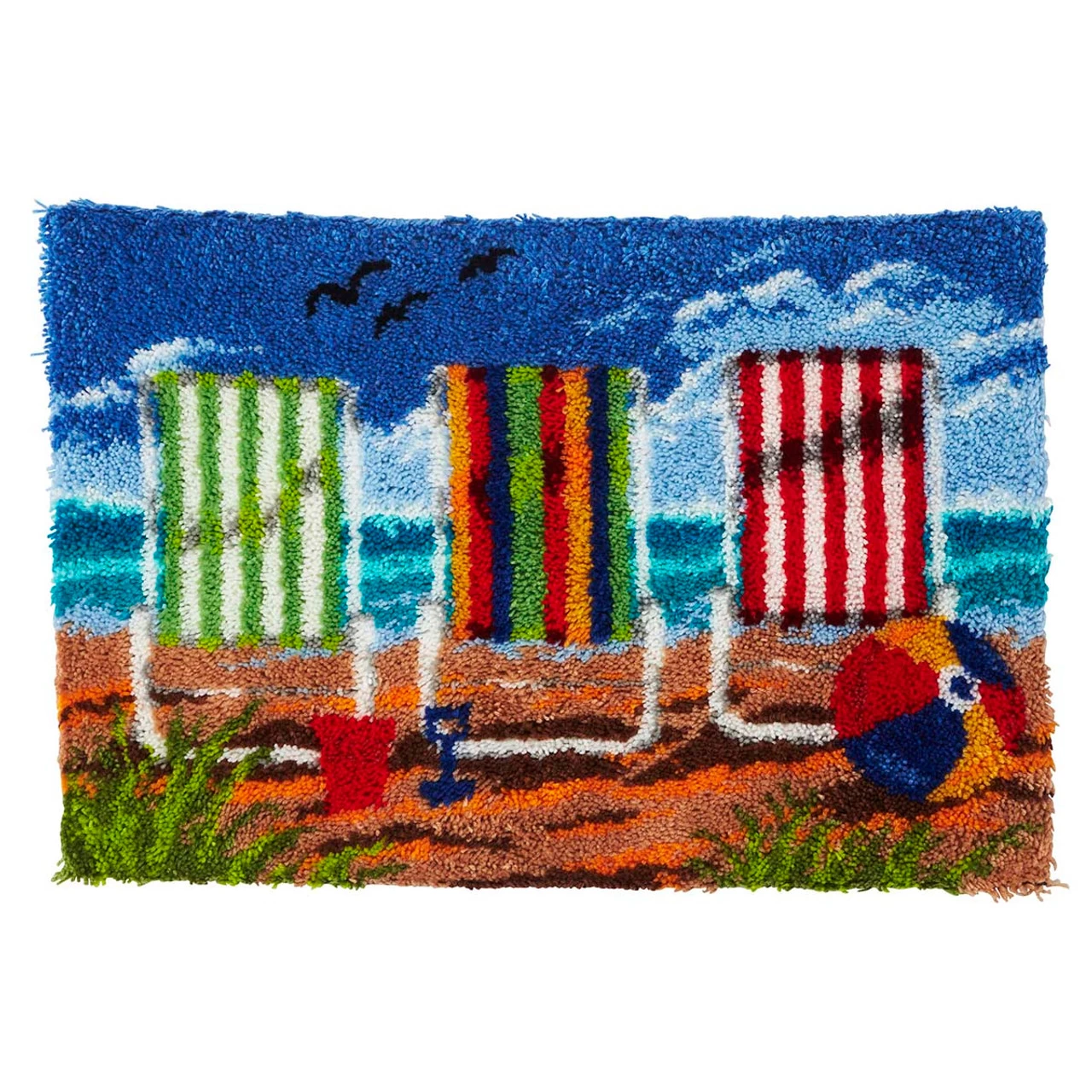 Herrschners A Day At The Beach Latch Hook Kit 1 Herrschners A Day At The Beach Latch Hook Kit