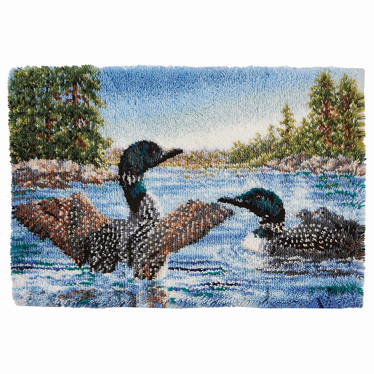 Herrschners Loon Dawn Latch Hook Kit 1 Herrschners Loon Dawn Latch Hook Kit