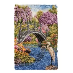 Herrschners Water Garden Bridge Latch Hook Kit