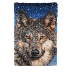 Herrschners Twilight Wolf Latch Hook Kit