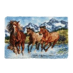 Herrschners Wild Mustangs Latch Hook Kit