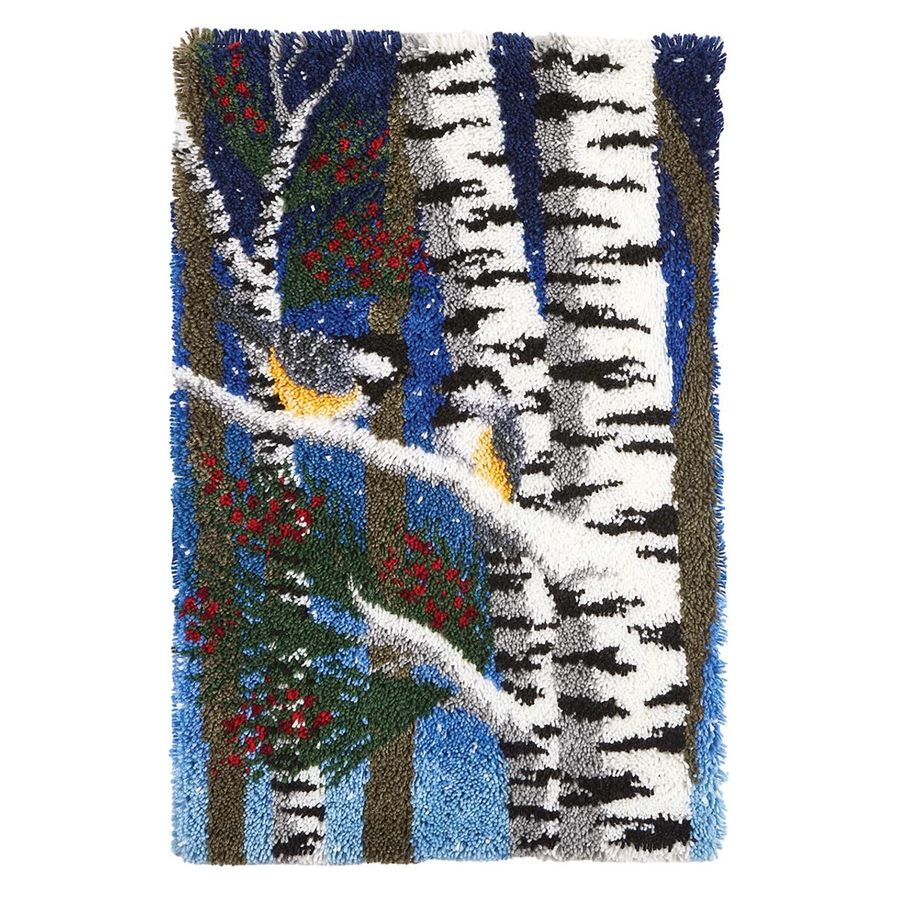 Herrschners Winter Birches Latch Hook Kit 1 Herrschners Winter Birches Latch Hook Kit