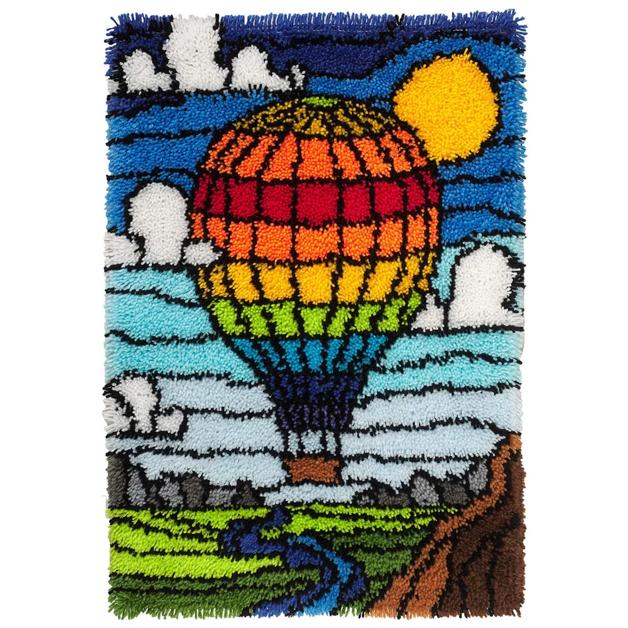 Leisure Arts Hot Air Balloon Latch Hook Kit 1 Leisure Arts Hot Air Balloon Latch Hook Kit