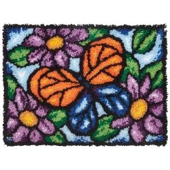 Herrschners Stained Glass Butterfly Latch Hook Kit