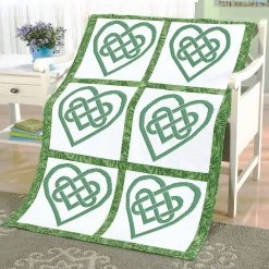Herrschners Celtic Knot Quilt Blocks Stamped Cross-Stitch