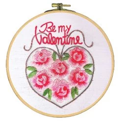 Craftways Be My Valentine Hoop Stamped Embroidery Kit