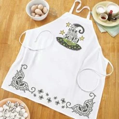 Herrschners Eat, Drink & Be Scary Apron Stamped Cross-Stitch