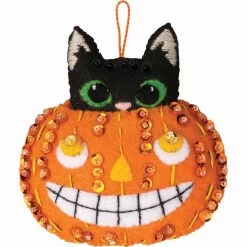 Bucilla Halloween Cats Felt & Sequin Kit -Premier Crafts Outlet Sales Store 179649 5 72648.1693418411