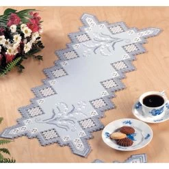Permin Lily Table Runner Hardanger Kit