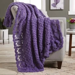 Herrschners Pineapple & Shells Crochet Afghan Kit