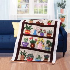 Herrschners Shelf Garden Crochet Afghan Kit
