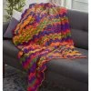 Red Heart Vibrant Stripes Throw Crochet Kit