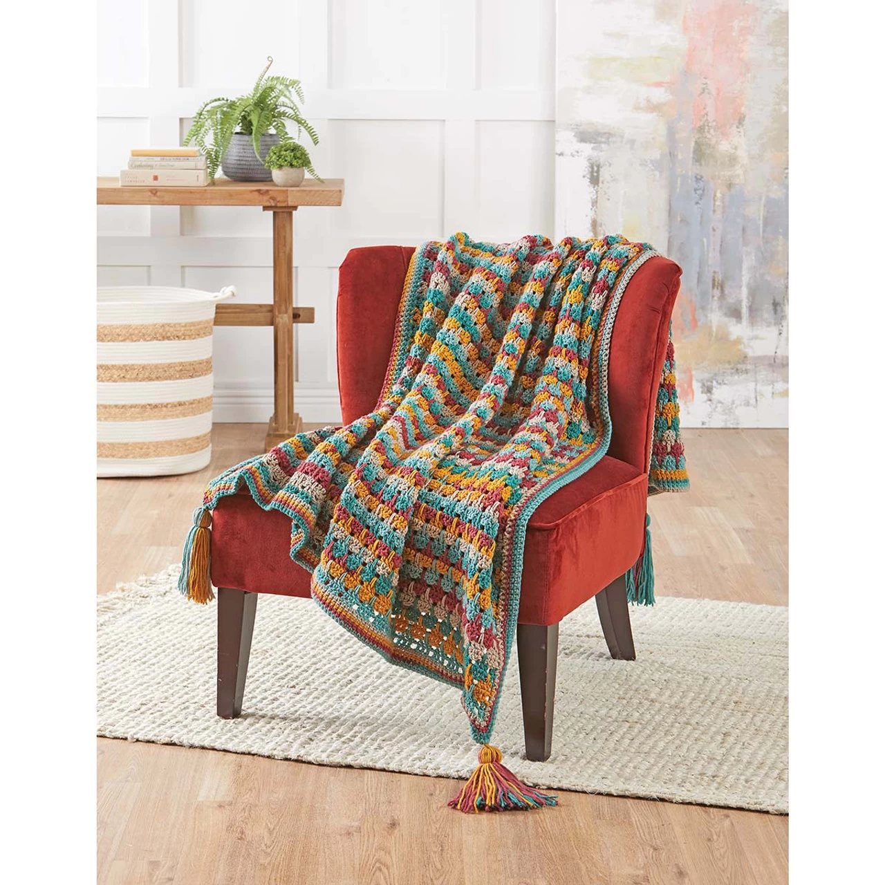 Herrschners Motley Throw Crochet Yarn Kit 1 Herrschners Motley Throw Crochet Yarn Kit