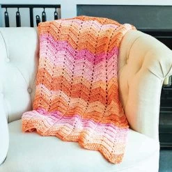 Lion Brand Stillworth Afghan Crochet Kit