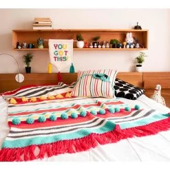 Red Heart Mighty Stripey Blanket Crochet Kit -Premier Crafts Outlet Sales Store 205365 3 45113.1693428158