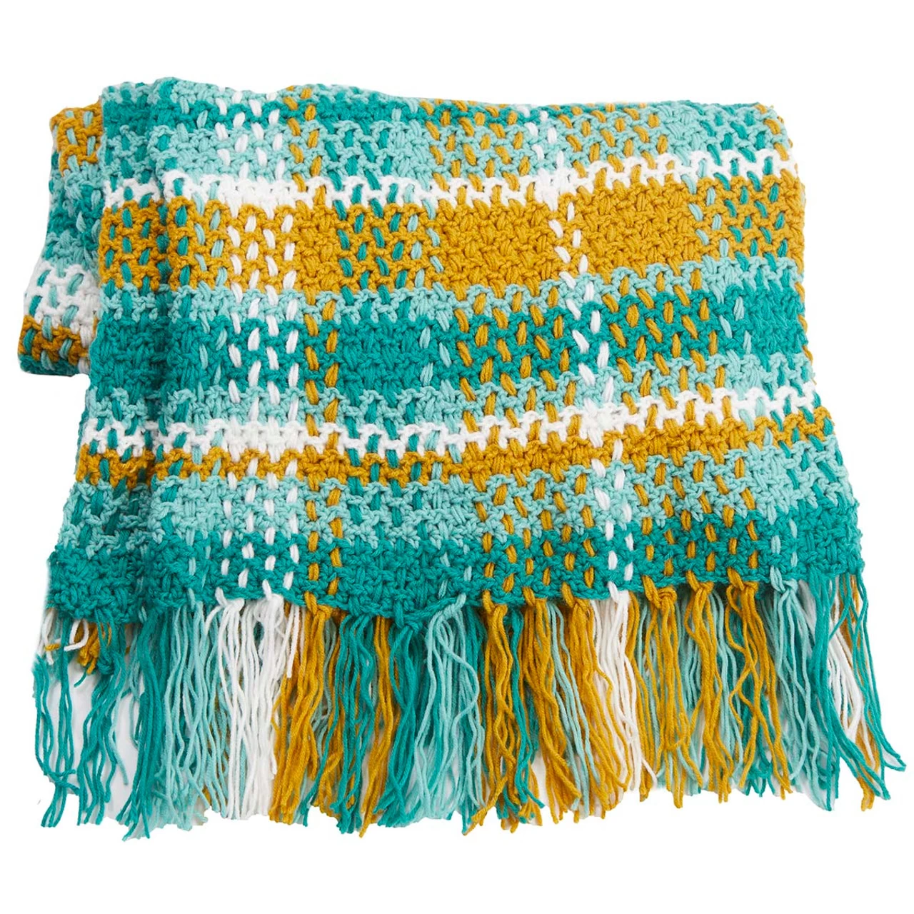 Herrschners Asher Plaid Afghan Crochet Kit 2 Herrschners Asher Plaid Afghan Crochet Kit - Image 2