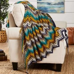 Herrschners Mystic Ripple Afghan Crochet Kit