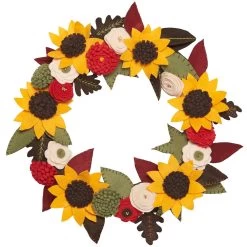 Felt Street Fall Floral Wreath Felt Kit
