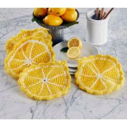 Herrschners Lemon Slice Scrubbies Crochet Yarn Kit