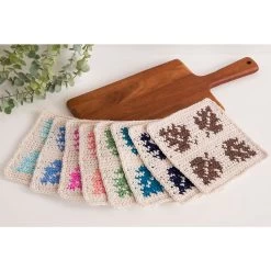 Lily Botanical Dishcloth Set Crochet Kit