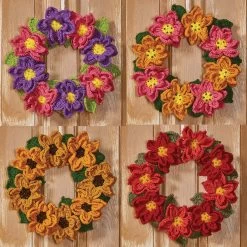 Herrschners Seasonal Wreaths Crochet Kit