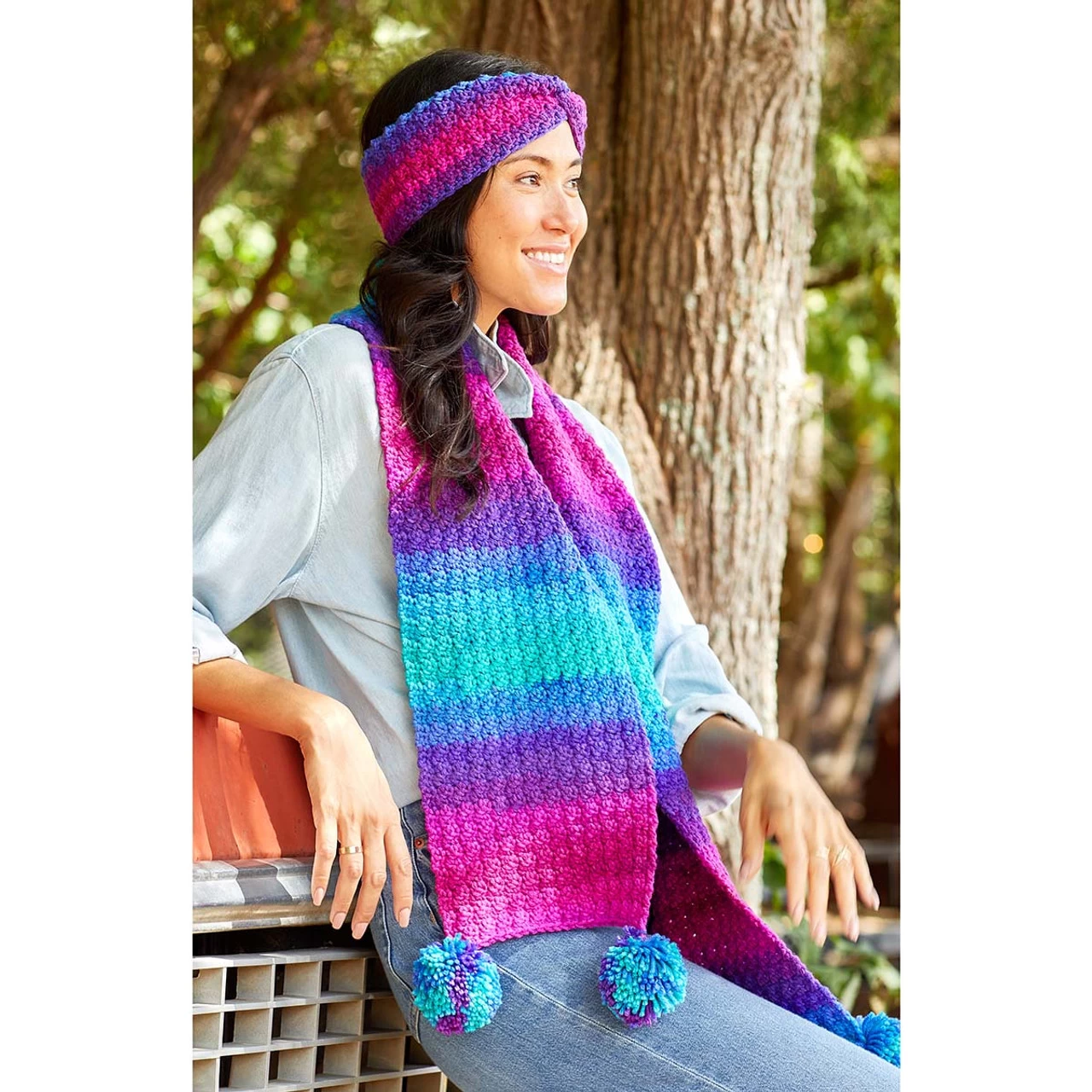 Premier® Premier Vivid Scarf & Headband Crochet Kit 1 Premier® Premier Vivid Scarf & Headband Crochet Kit