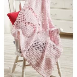 Herrschners Sweetheart Baby Blanket Crochet Kit