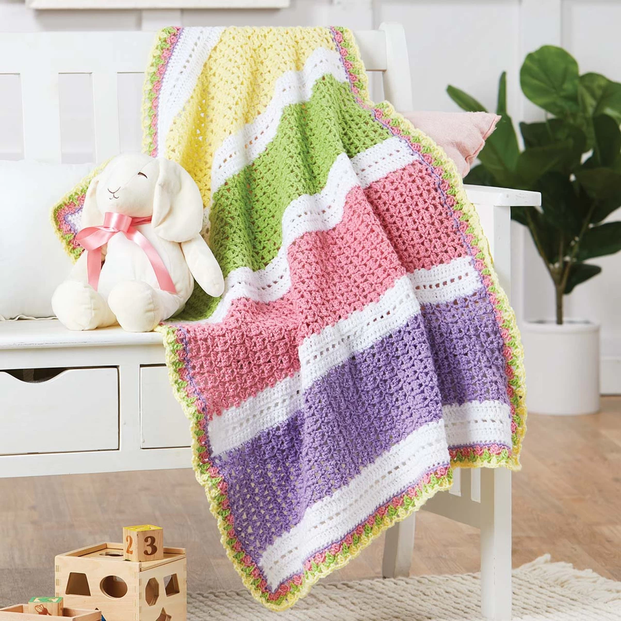 Herrschners Bright Lollipops Baby Blanket Crochet Kit 1 Herrschners Bright Lollipops Baby Blanket Crochet Kit